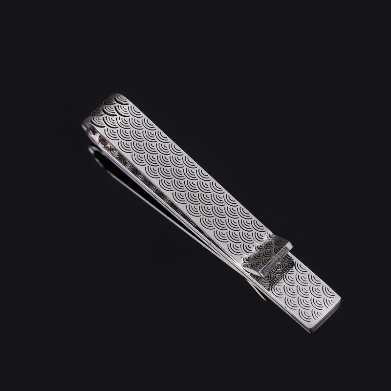 Uued tipptasemel skaalamustriga kraega rõivaaksessuaarid, titaanterasest meeste ehete aksessuaarid, roostevabast terasest lipsuklambrid, mood