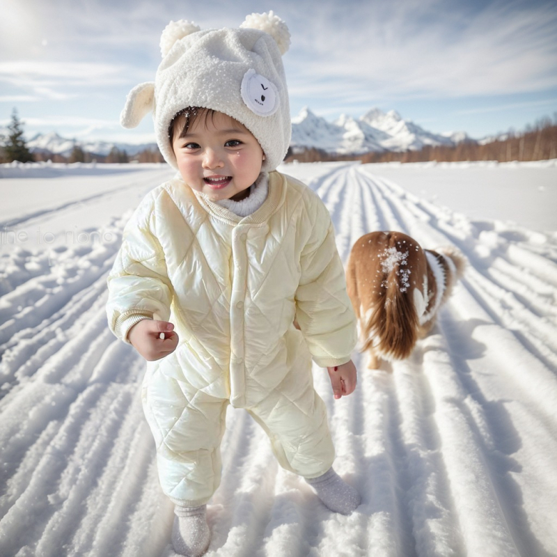Beebiriided Korea stiilis Paksendatud fliisvoodriga poisi- ja tüdrukute beebikostüüm Sügiseks ja talveks Soe väljaminek puuvillase voodriga roomavate pükstega Puuvillase voodriga riided