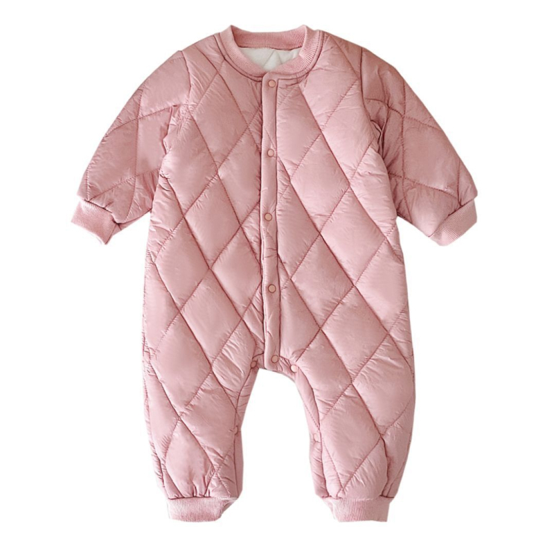 Beebiriided Korea stiilis Paksendatud fliisvoodriga poisi- ja tüdrukute beebikostüüm Sügiseks ja talveks Soe väljaminek puuvillase voodriga roomavate pükstega Puuvillase voodriga riided