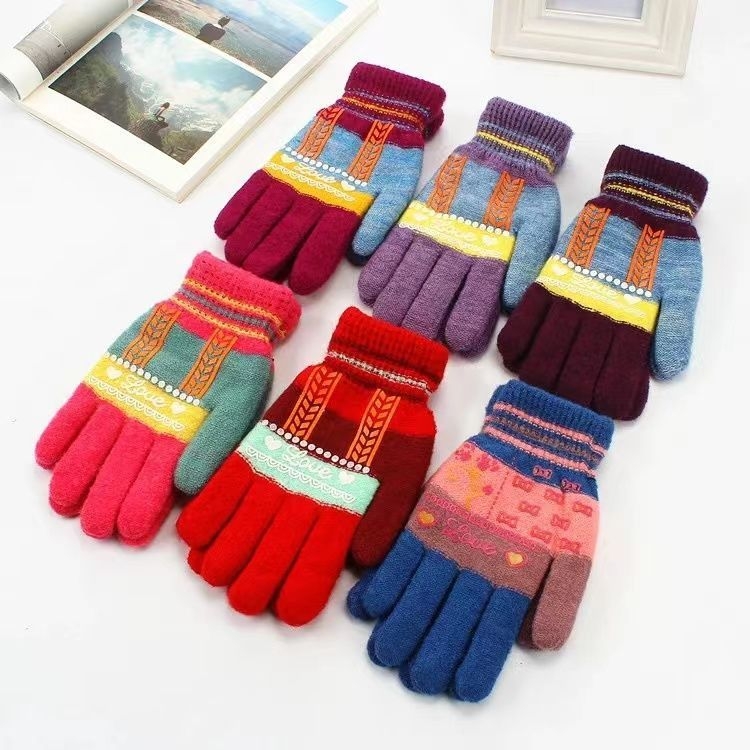 Ziemas biezi jāšanas dubultie cimdi ar flīsa oderi vilnas cimdi vairumtirdzniecības cimdi silti, auksti, silti, ar flīsa oderi