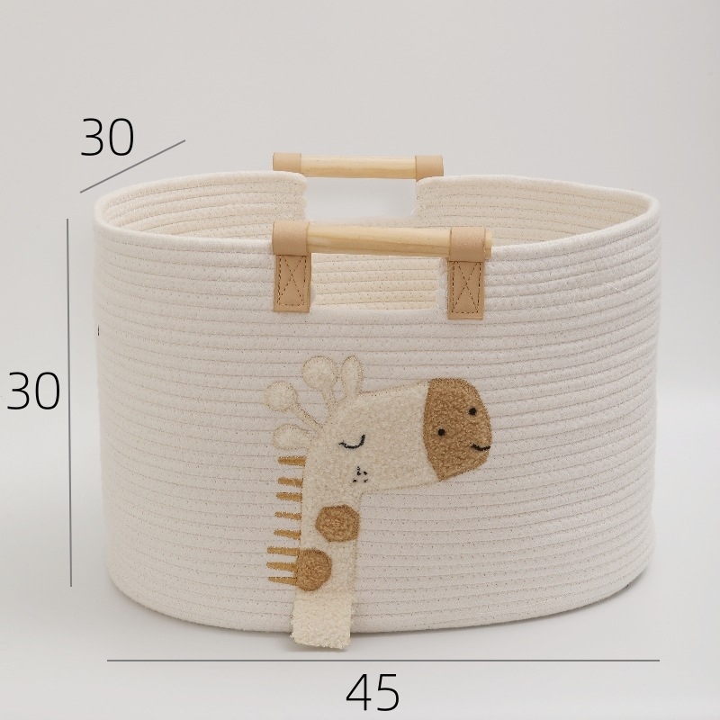 Kodumajapidamises kasutatav loominguline koomiksipuuvillast köiest hoiukarp lauaarvutile, armas ja lihtne kosmeetikatoodete ehete hoiukarp mitme stiiliga.