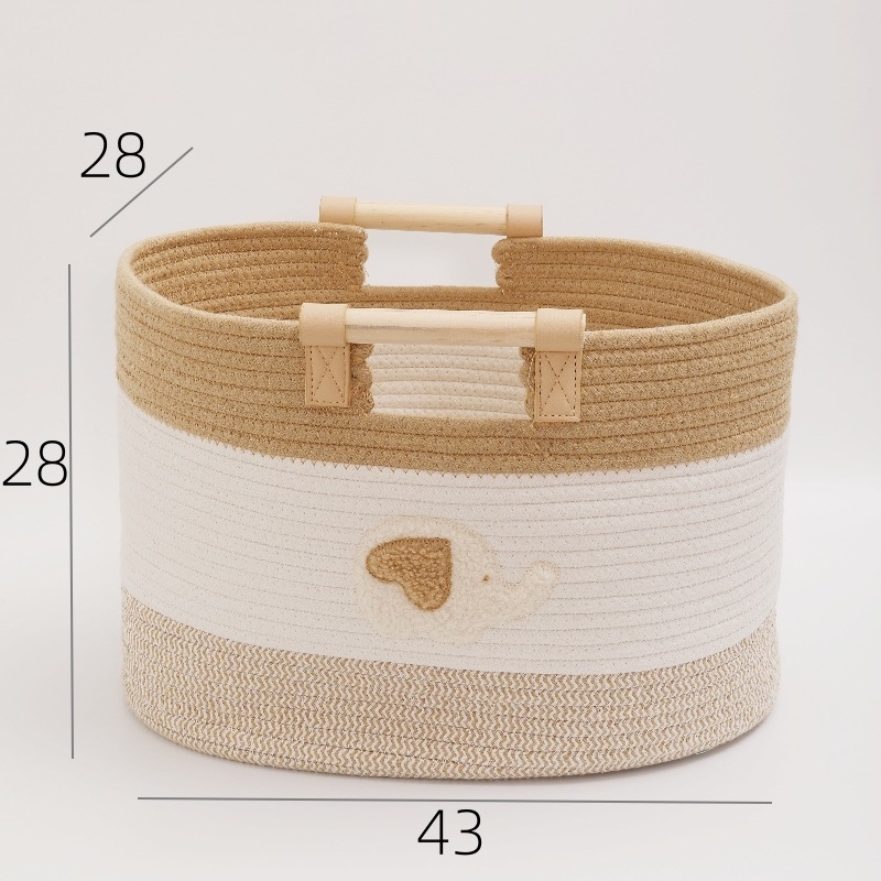 Kodumajapidamises kasutatav loominguline koomiksipuuvillast köiest hoiukarp lauaarvutile, armas ja lihtne kosmeetikatoodete ehete hoiukarp mitme stiiliga.