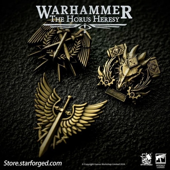 Warhammer 30K Burning Galaxy-Honor Battlegroupi embleemi pross ümberringi