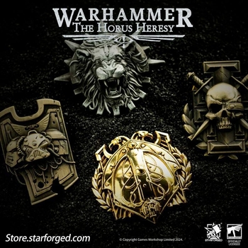 Warhammer 30K Burning Galaxy-Honor Battlegroupi embleemi pross ümberringi