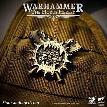 Warhammer 30K Burning Galaxy-Honor Battlegroupi embleemi pross ümberringi