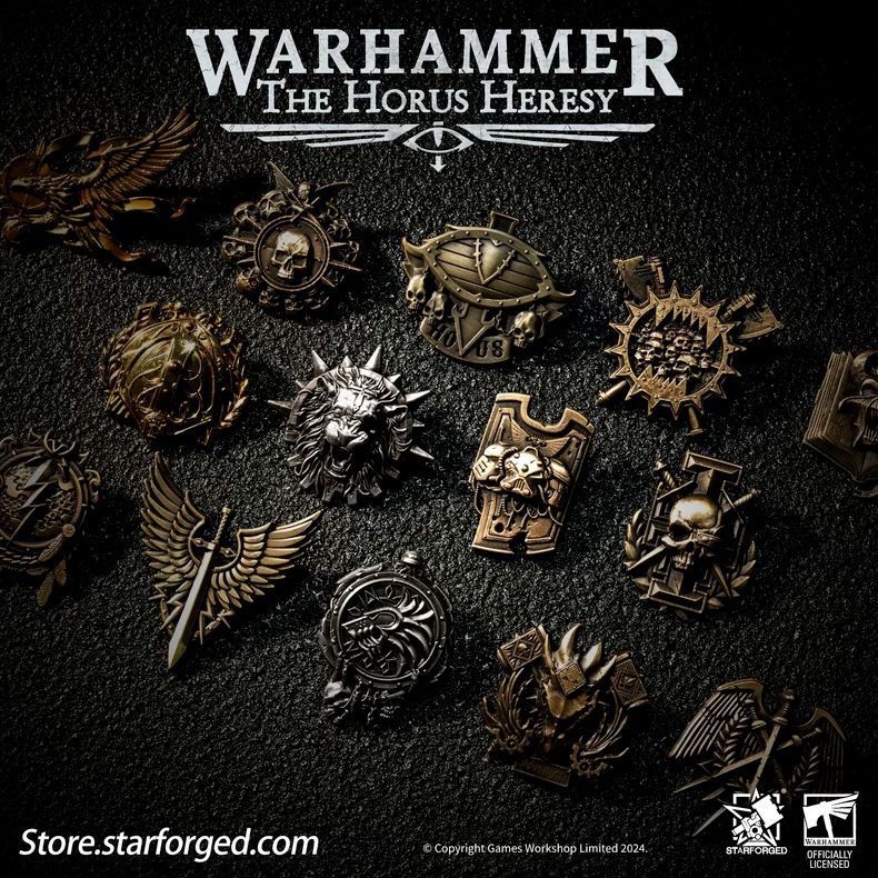 Warhammer 30K Burning Galaxy-Honor Battlegroupi embleemi pross ümberringi