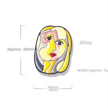 Loominguline abstraktne maal, isikupärastatud koomiksimärgi õmblemine, näopross, kunstiõpilase märgi pross, laos, hulgimüük