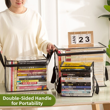 Τσάντα αποθήκευσης βιβλίων μαθητών διαφανής, αδιάβροχη, πτυσσόμενη, φορητή, ανθεκτική στη σκόνη, τσάντα αποθήκευσης βιβλίων, φορητή, ανθεκτική στη σκόνη, αδιάβροχη, θήκη αποθήκευσης σχολικών ειδών