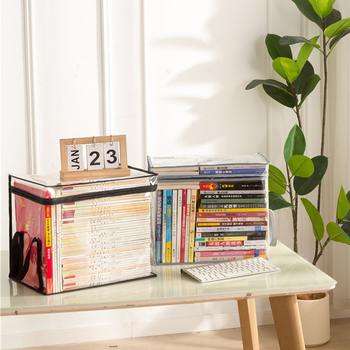 Τσάντα αποθήκευσης βιβλίων μαθητών διαφανής, αδιάβροχη, πτυσσόμενη, φορητή, ανθεκτική στη σκόνη, τσάντα αποθήκευσης βιβλίων, φορητή, ανθεκτική στη σκόνη, αδιάβροχη, θήκη αποθήκευσης σχολικών ειδών