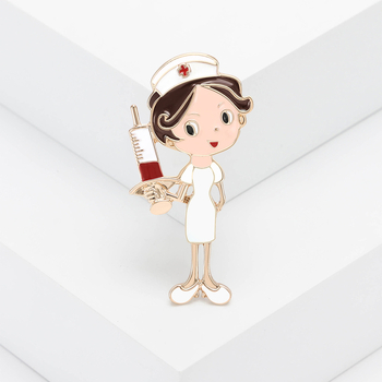 Euroopa ja Ameerika moodne koomiksisulamist emailiga naissoost õe pross isikupärastatud loominguline daamide rõivaste korsett-ehte nööpnõel