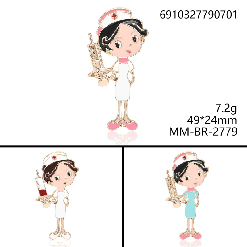 Euroopa ja Ameerika moodne koomiksisulamist emailiga naissoost õe pross isikupärastatud loominguline daamide rõivaste korsett-ehte nööpnõel