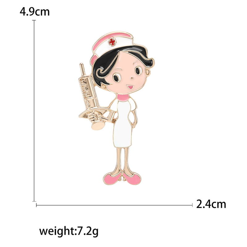 Euroopa ja Ameerika moodne koomiksisulamist emailiga naissoost õe pross isikupärastatud loominguline daamide rõivaste korsett-ehte nööpnõel