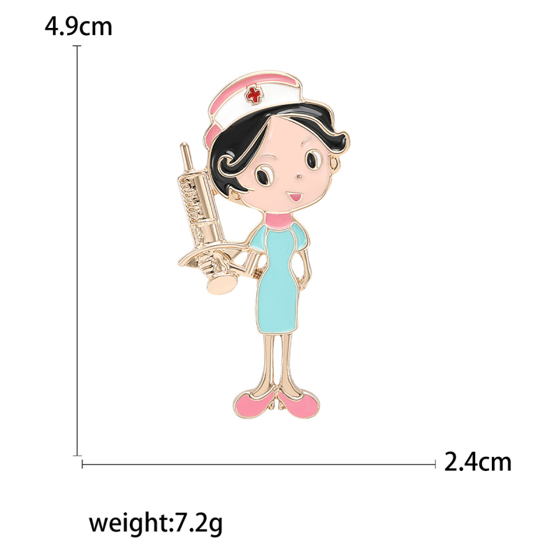 Euroopa ja Ameerika moodne koomiksisulamist emailiga naissoost õe pross isikupärastatud loominguline daamide rõivaste korsett-ehte nööpnõel