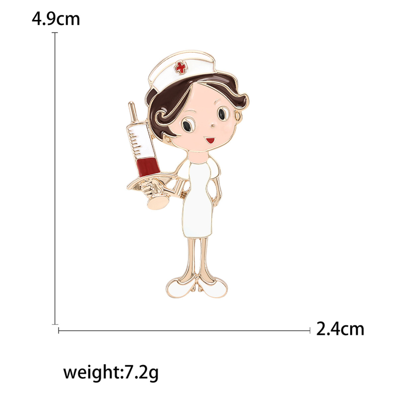 Euroopa ja Ameerika moodne koomiksisulamist emailiga naissoost õe pross isikupärastatud loominguline daamide rõivaste korsett-ehte nööpnõel