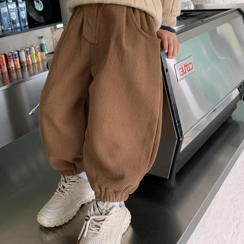 Poiste kordvelvetist püksid, kõik-ühes sametist sügis- ja talveriided 2025. aasta uued laste vabaaja isapüksid, fliisvoodriga soojad püksid