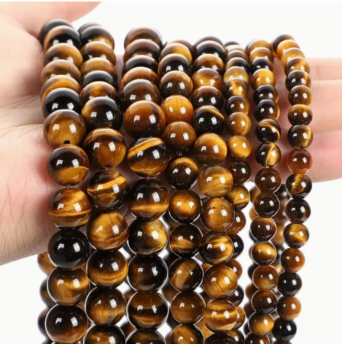 Mărgele naturale de ochi de tigru, piatră vrac, galben, ochi de tigru, mărgele rotunde, colier, brățară, accesorii de bijuterii DIY, produse semifinite, en-gros