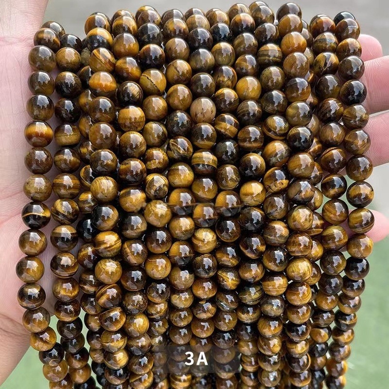 Mărgele naturale de ochi de tigru, piatră vrac, galben, ochi de tigru, mărgele rotunde, colier, brățară, accesorii de bijuterii DIY, produse semifinite, en-gros