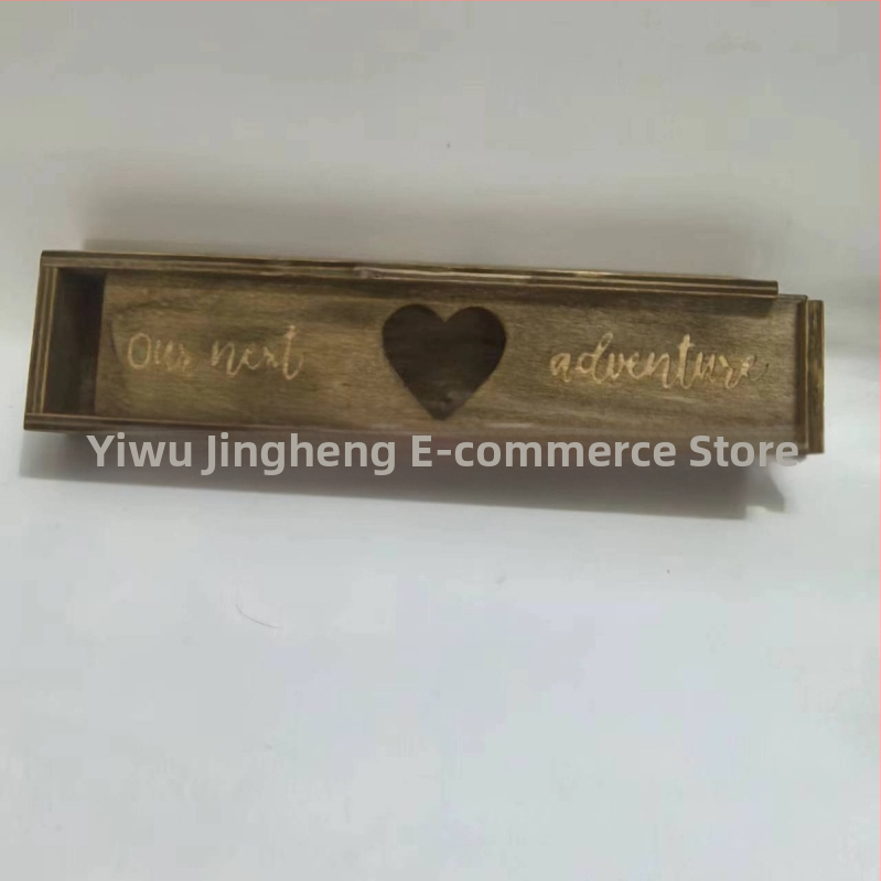 Puidust rasedustesti pulgaga üllatuskarp, rasedustesti teadetekarp, beebikingitus abikaasale ja vanavanematele