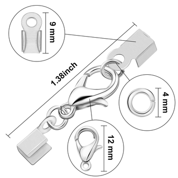 450-osaline ehete valmistamise tarvikute komplekt, kokkupandav nööri otsakork, lokkis ots, hüpperõnga ühendus, homaari pandla