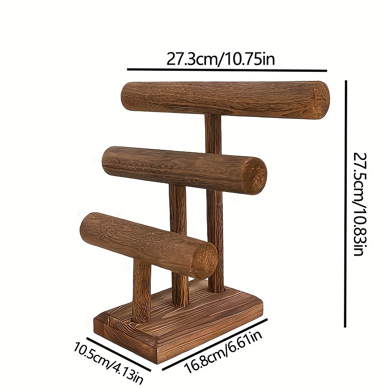 Puidust ehete käevõrude vitriin, täispuidust kaelakeede ehete hoiuriiul, põletatud ehete riiul, kellade hoiustamine