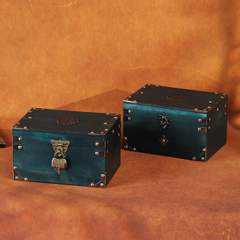 Ρετρό Ξύλινο Κουτί Αποθήκευσης Επιτραπέζιου Χώρου με Κλείδωμα Ξύλινο Κουτί Οικιακά Διάφορα Αποθηκευτικά Στολίδια Φωτογραφίας Νοσταλγικά Στολίδια