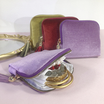 Geantă de depozitare pentru bijuterii de lux ușoară, geantă cu fermoar, geantă pentru inel și pandantiv, brățară, geantă pentru bijuterii, geantă portabilă pentru depozitarea bijuteriilor