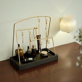 Piiriülene kosmeetika hoiuriiul, lauaarvuti tassi näidiste hoiukarp, mitmekihiline puidust retro hoiuriiul, vitriin
