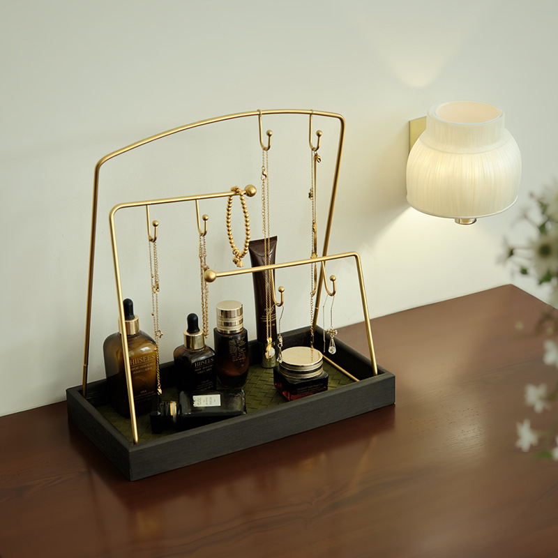 Piiriülene kosmeetika hoiuriiul, lauaarvuti tassi näidiste hoiukarp, mitmekihiline puidust retro hoiuriiul, vitriin