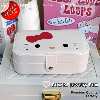 Προηγμένα Φορητά Σκουλαρίκια, Σκουλαρίκια, Κουτί Κοσμημάτων, Κολιέ, Δαχτυλίδι, Κουτί Αποθήκευσης Κοσμημάτων Μεγάλης Χωρητικότητας, Ταξιδιωτικό Hellokitty