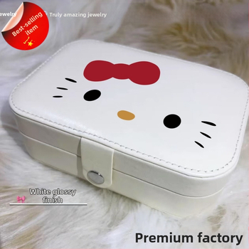 Προηγμένα Φορητά Σκουλαρίκια, Σκουλαρίκια, Κουτί Κοσμημάτων, Κολιέ, Δαχτυλίδι, Κουτί Αποθήκευσης Κοσμημάτων Μεγάλης Χωρητικότητας, Ταξιδιωτικό Hellokitty