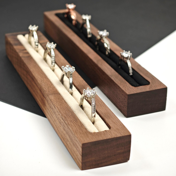 Garš bāra letes dekors, displeja aksesuāri, gredzens, auskari ar auskariem, rotaslietu glabāšanas paplāte, rotaslietu plaukts, valriekstu rotaslietu displejs