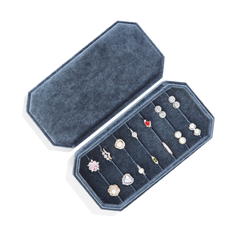 Aksominė papuošalų laikymo dėžutė, žiedų, auskarų dėžutė, kelių žiedų laikymo plokštelė, papuošalų demonstravimo auskarų laikymo dėžutė, didmeninė prekyba