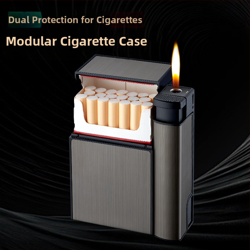 Isikupärastatud kaasaskantav sigaretiümbris ilutulestikuga integreeritud kaheotstarbeline sigaretiümbris kolm-ühes loominguline sigaretiümbris poiss-sõbra kingitusteks hulgimüügiks