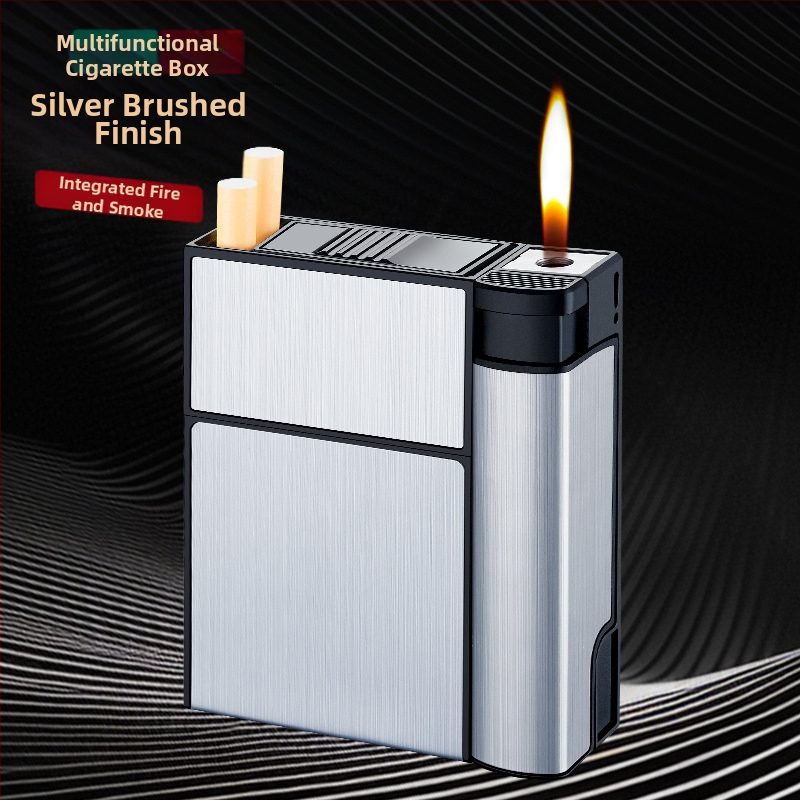 Personalizēta pārnēsājama cigarešu maciņa uguņošana, integrēta divējāda lietojuma cigarešu maciņa, trīs vienā radoša cigarešu maciņa drauga dāvanām vairumtirdzniecībā