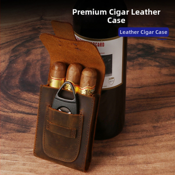 Jiteng jauna ādas cigāru soma Crazy Horse 3 iepakojumu cigāru uzglabāšanas ādas maciņš ūdensnecaurlaidīgs cigāru ādas maciņš rūpnīcas vairumtirdzniecība