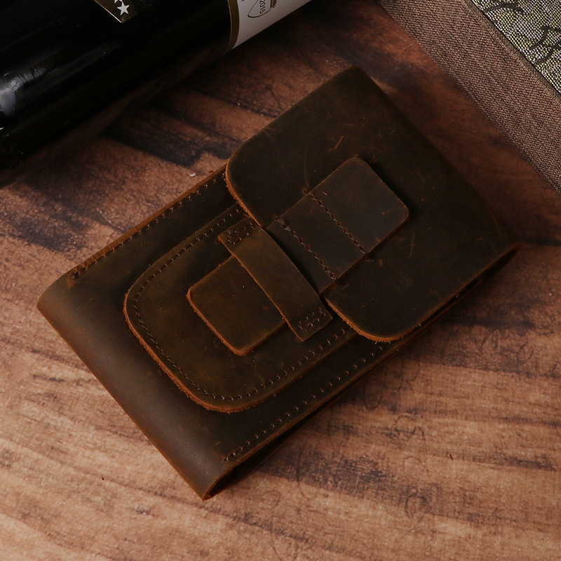 Jiteng jauna ādas cigāru soma Crazy Horse 3 iepakojumu cigāru uzglabāšanas ādas maciņš ūdensnecaurlaidīgs cigāru ādas maciņš rūpnīcas vairumtirdzniecība