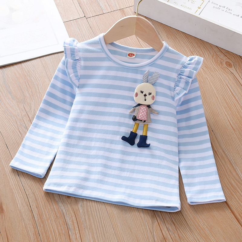 Djevojačka majica dugih rukava, dječja jesenska majica s okruglim izrezom za proljeće i jesen 2025., Styline Base Shirt