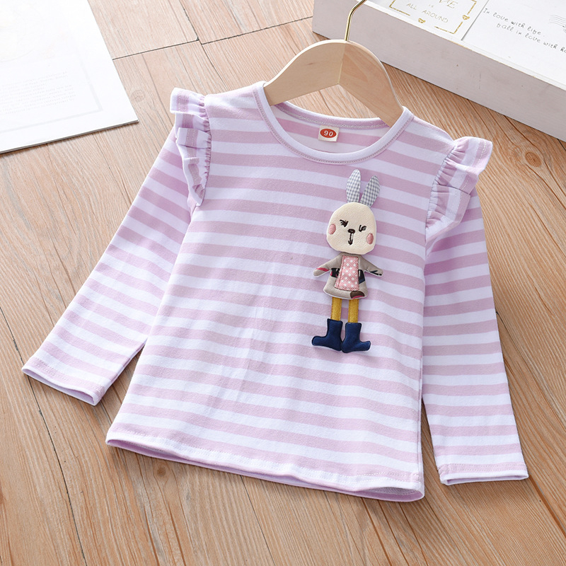 Djevojačka majica dugih rukava, dječja jesenska majica s okruglim izrezom za proljeće i jesen 2025., Styline Base Shirt