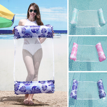 Sandėlyje esantis pripučiamas dviejų vamzdžių, lapų rašto, sulankstomas vandens hamakas, viengubas atlošiamas, plūduriuojantis baseinas