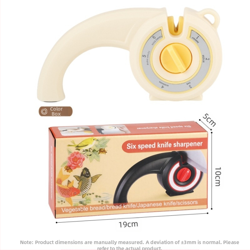 Kuus-ühes multifunktsionaalne noateritaja majapidamisköögi käärid kööginoa teritamiseks kivist noateritaja