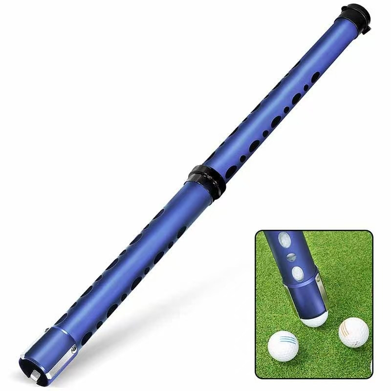 Golfi alumiiniumist palli üleskorjamistoru, ülemise ja alumise osa lihtne lahti võtta, golfipalli üleskorjamisseade Amazoni kuum müük