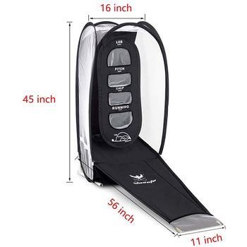 Δίχτυ εξάσκησης γκολφ, δίχτυ κοπής ράβδου γυμναστικής για εσωτερικούς και εξωτερικούς χώρους, πτυσσόμενο κλουβί μάχης με μαξιλάρι μάχης