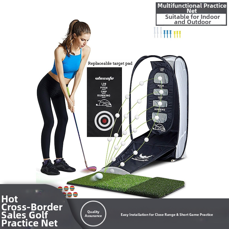 Golfi harjutusvõrk, kiikumisvarda lõikevõrk, sise- ja välistingimustes kasutatav kokkupandav võitluspuur võitluspadjaga