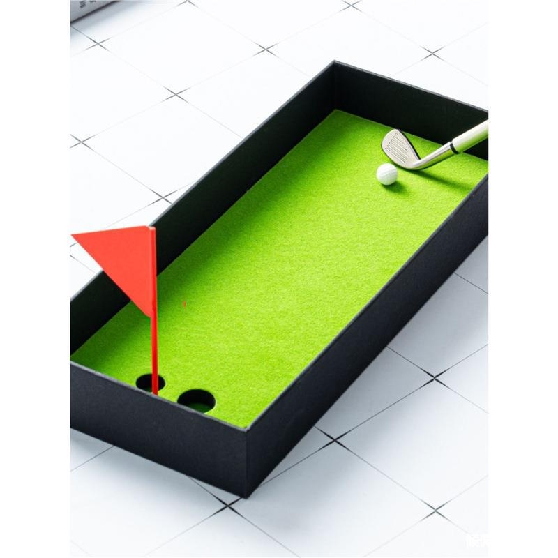Naljakas uus golfiväljaku mini-kuulipastapliiatsi kinkekarbi komplekt loominguline klubi kuulipastapliiats geelpliiats mänguasjapliiats