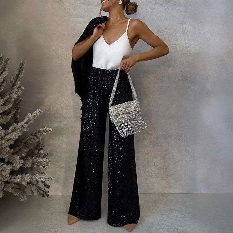 2025. aasta kevadine uus piiriülene Euroopa ja Ameerika kolmevärviline litritega väike ülikond, kõrge vöökohaga, moodne vabaaja püksid, kaheosaline ülikond