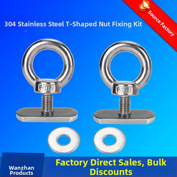 Фабрично доставяне на 304 неръждаема стомана гайка за каяк аксесоари за багаж куфар за плъзгане на релса винтова кука пръстен за каяк