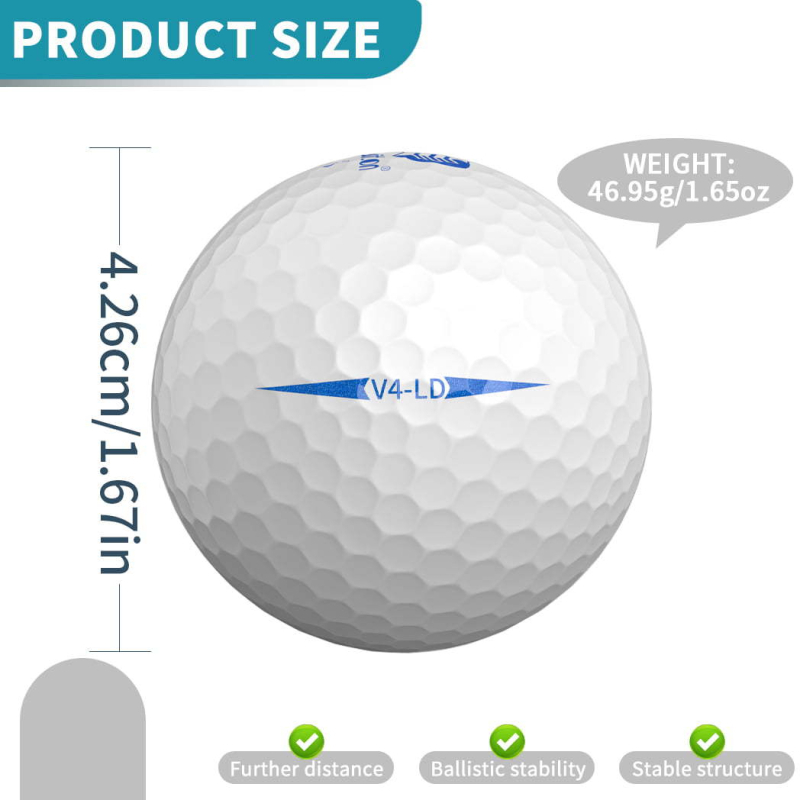 Caiton Golf kahekihiline Sarin harjutuspall/neljakihiline võistluspall uhiuus pall kõrge elastsusega golfipall