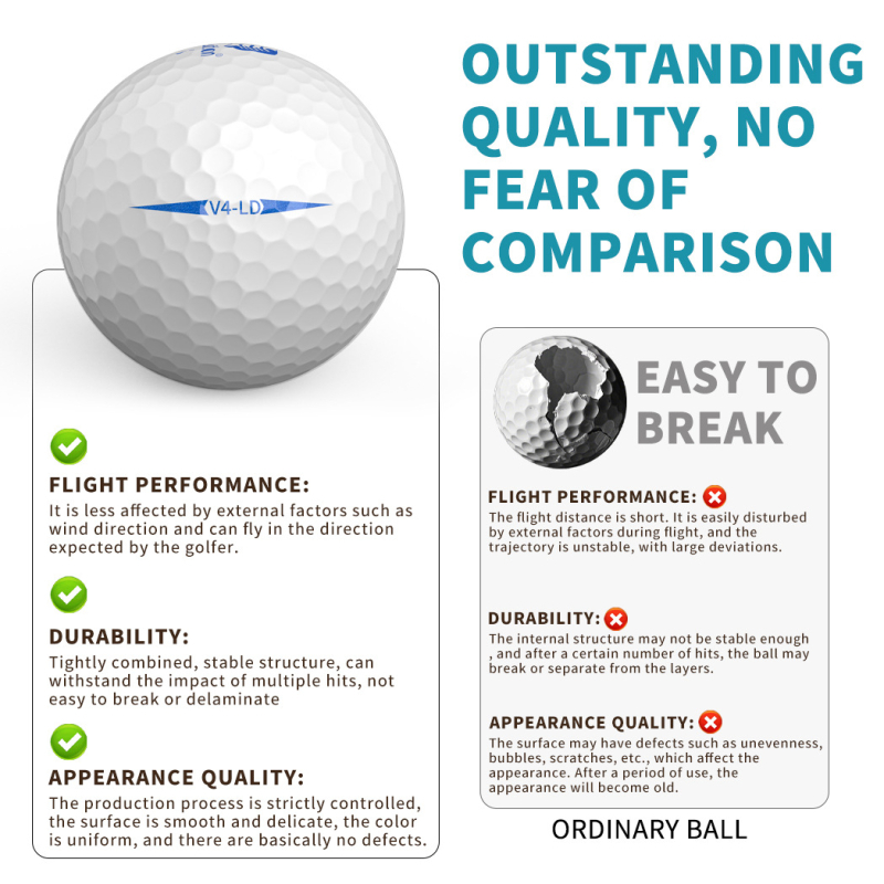 Caiton Golf kahekihiline Sarin harjutuspall/neljakihiline võistluspall uhiuus pall kõrge elastsusega golfipall