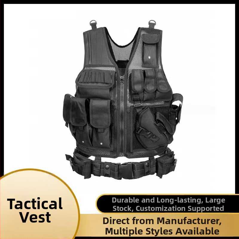 Екипировка за приключения на открито, камуфлажна тактическа жилетка, амфибийна жилетка за полеви приключения, многофункционална жилетка за пилета Cs