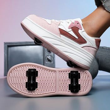 Vaikiški batai „Heyloon“ batai vaikams 6–12 metų, riedučiai berniukams ir mergaitėms, tarpvalstybiniai, keturračiai deformaciniai batai, čiuožimo, riedučiai